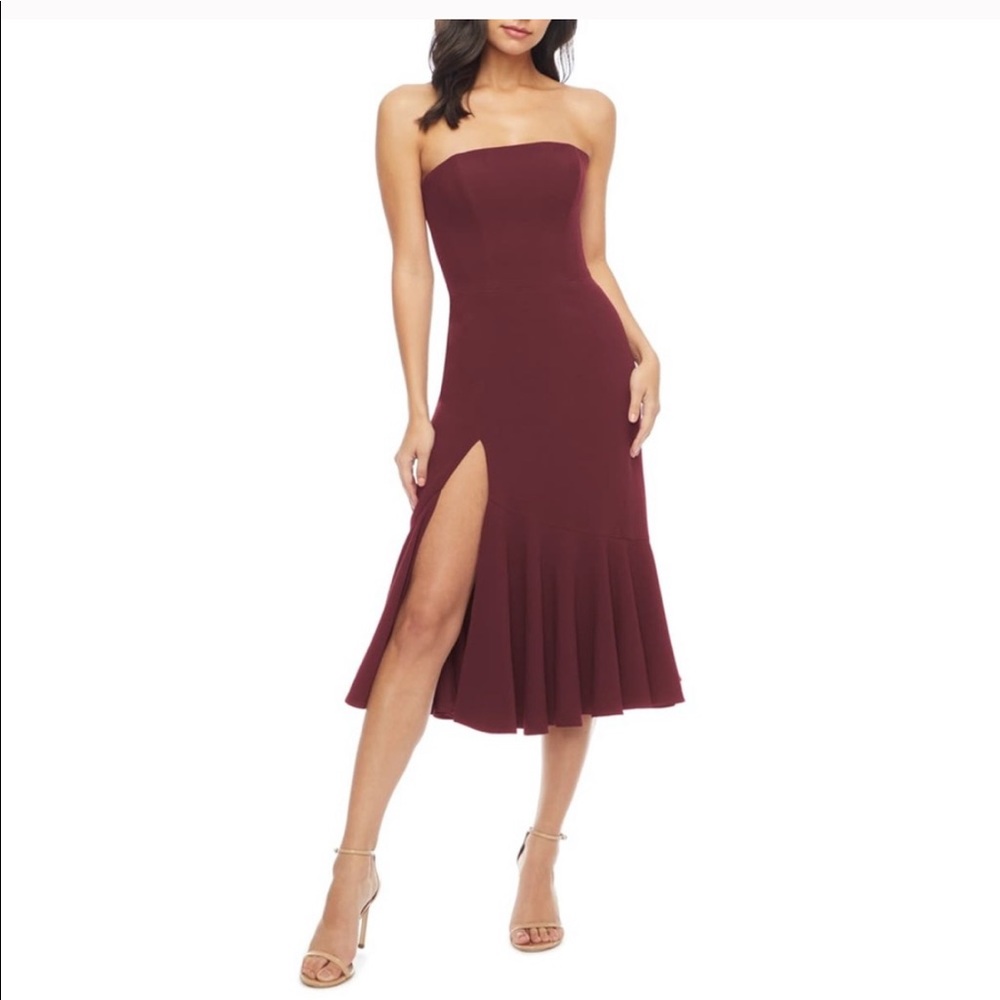 NWT Dress the Population Madison Strapless Dress